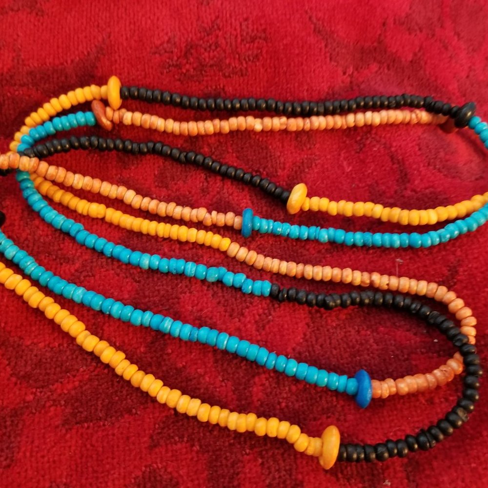 Multi Colored Wooden Necklace